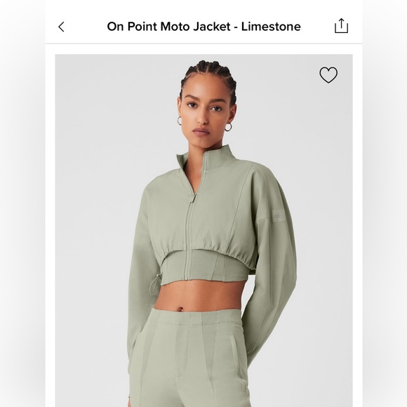 Alo On Point Moto Cropped Jacket - Picture 2 of 8